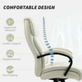 thumbnail image 6 of CZMDZH Big and Tall Executive Office Chair 485lbs with Wide Seat, High Back Computer Desk Chair with Tilt, Adjustable Height, Cream White, 6 of 9