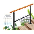 thumbnail image 5 of ChaoLink Outdoor Handrails Fits 1 to 4 Steps,Adjustable Height Stair Handrail 51"X 38",Integrated Design at Handrail,Staircase Handrail for Outdoor and Indoor Step, 5 of 8
