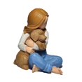 thumbnail image 4 of Estatuilla de resina, estatua de niña y perro, artesanías, escultura de adorno de mesa coleccionable para sala de estar, centros de mesa de oficina, 4 of 8