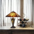 thumbnail image 2 of RADIANCE Goods Tiffany-Style 3 Light Mission Double Lit Table Lamp 16" Shade, 2 of 3