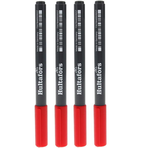 Hultafors Deep-Hole Permanent Marker (Red) (2-Pack)