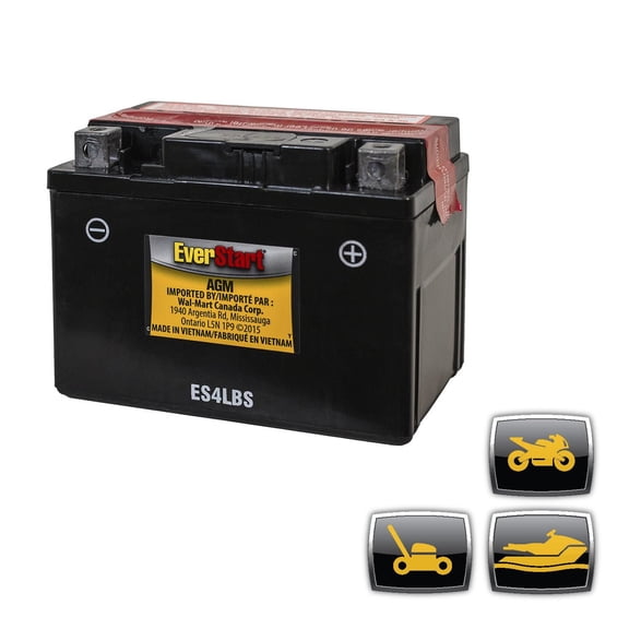 EverStart Powersport ES4LBS – 12 Volts, Batterie de sport motorisé, 50 ADF