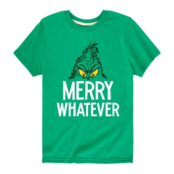 Dr. Seuss - The Grinch Merry Whatever - Toddler And Youth Short Sleeve Graphic T-Shirt