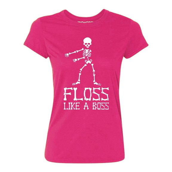 Floss Like A Boss Funny Dance Halloween Women's T-shirt, S, Cyber Pink