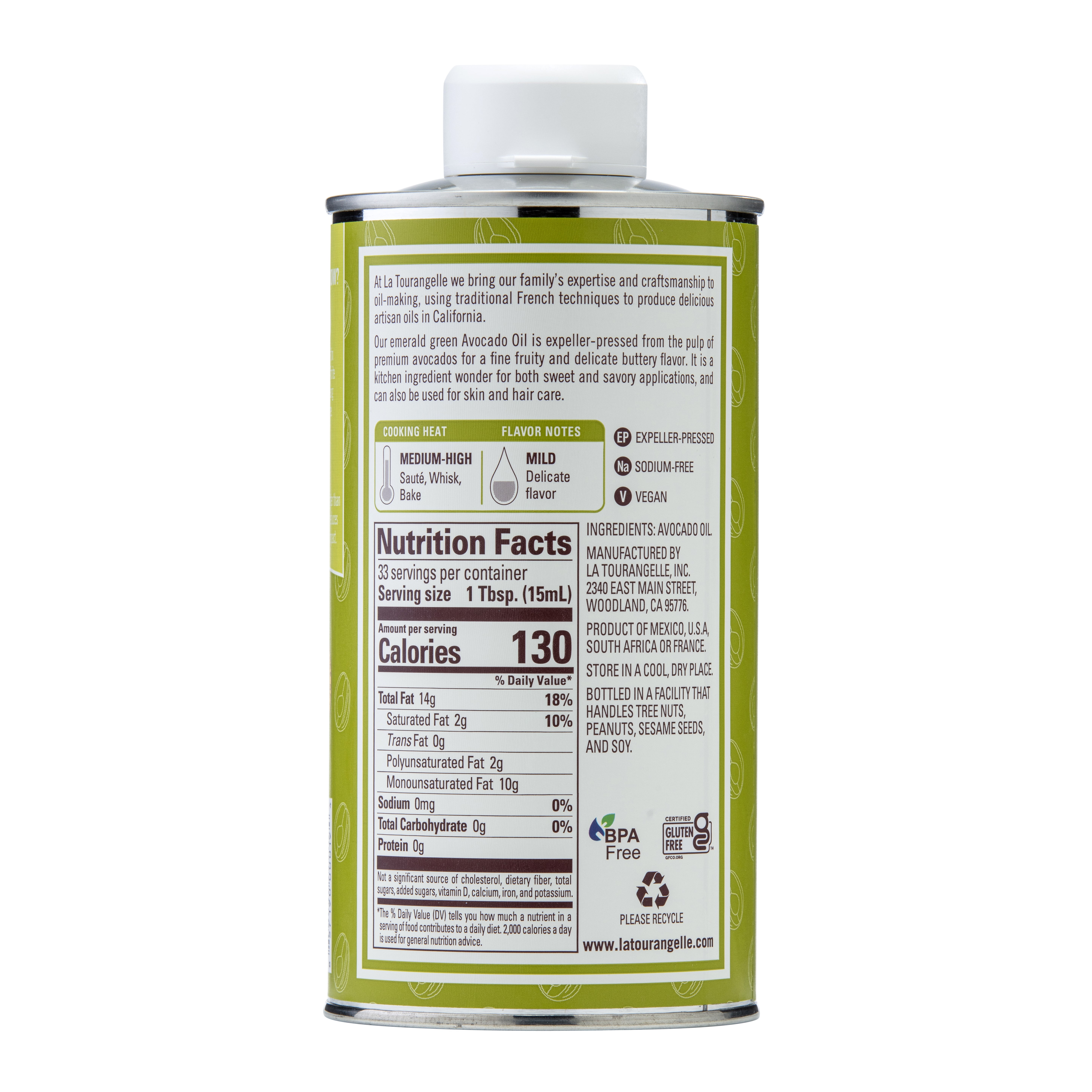 La Tourangelle, Delicate Avocado Oil, 16.9 fl oz (500 ml) 