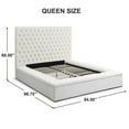 thumbnail image 4 of Better Home Products Classic Metal Queen Platform Bed Cream, 4 of 11