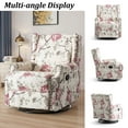 thumbnail image 2 of Recliner Chair Set of 2 Swivel Glider Rocker Nursery Chair for Adults, High Back Upholstered Rocking Armchair for Living Room, Manual Reclining Sofa Lounge Chair with Deep Seat in Fabric - Floral, 2 of 5