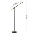 thumbnail image 5 of 10 Watt Adjustable Metal Frame Floor Lamp, Black and Brass- Saltoro Sherpi, 5 of 5