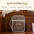thumbnail image 7 of Xixirimido Brown Cross Scriptures Print Bible Cover Case Large Quilted Bible Carrying Case with Handles, Bible Study Supplies & Accessories Christian Gifts, God is Within Her She Will Not Fall, 7 of 7