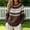 Brown, variant on Women's Casual Mock Neck Ribbed Sweater Pullover Fall Long Sleeve Print Fair Isle Sweater Top Women Boho Soft Comfy Lightweight Sweater Daily Travel Office Outfits, Brown S