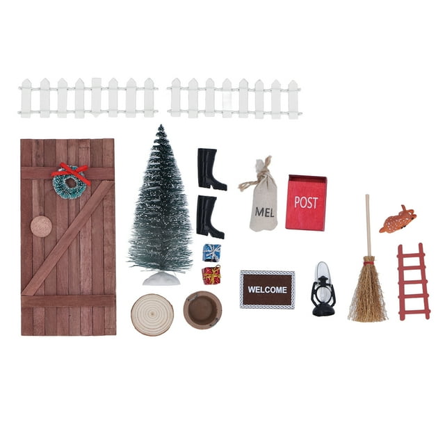Kit De Puerta De Hadas En Miniatura, Duradero, Hecho A Mano, Solidez Estable, Colorido, Navidad, Puerta De Casa De Muñecas En Miniatura, Lindo Para El Hogar ANGGREK No