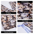 thumbnail image 5 of Summer Sleeveless V-neck Floral Printing Flared Ruffle Long Maxi Dress, 5 of 6