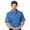 Paris Blue/Black, variant on Monterey Club Men's Lisle Feeder Stripe Texture Golf Polo Shirt #1642