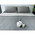 thumbnail image 2 of Muslin Blanket 4 Layers, Soft Bedspread, 100% Turkish Cotton Muslin Bed Cover, Reversible Coverlet, Anthracite, 91x95 inches, Queen Size, 2 of 5