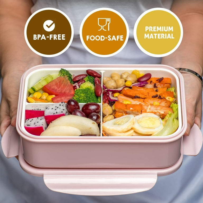 MISS BIG Lunch Box,Bento Box,Bento Box for Adults,Bento Lunch Box for  Adults,Leak Proof,No BPAs and No Chemical Dyes,Dishwasher and Microwave  Safe