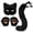 Black, variant on Festive : Deluxe Halloween Set Realistic Furry Gloves & Tail For And Festive Fun