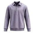 thumbnail image 5 of Tdoqot Boys Corduroy Sweatshirt Quarter Zip- Casual Pullover Fashion Long Sleeve Kids Tops Purple Size 10, 5 of 7