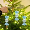 thumbnail image 6 of VOTRUDI Christmas Glitter Hanging Candy Ornaments,3 Pieces Christmas Candy Ornaments with Glitter and Plastic Peppermints for Home Party Decorations.,Light Blue, 6 of 7