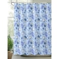 thumbnail image 2 of Fsddascl Blue Coastal Conch Shower Curtain Set - 72" x 78" Washable Bathtub Curtain with 12 Hooks, Summer Ocean Starfish Coral Shell Waterproof Fabric Stall Shower Curtains for Bathroom/Bathtub, 2 of 6