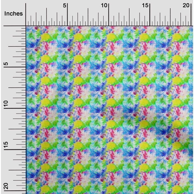 oneOone Silk Tabby Multicolor Fabric Tie Dye Sewing Craft Projects Fabric Prints By Yard 42 Inch Wide-H4Q