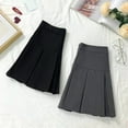 thumbnail image 3 of Vintage Gray Pleated Skirt Women Kawaii High Waist Mini Skirts Korean Fashion School Uniform Harajuku Streetwear Spring, 3 of 8