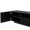 thumbnail image 3 of Black Media Cabinet With Lights, Storage For Living Room, Modern Center, W200*d38*h43cm Tv Stand Lights And Drawers, Led Room Entertainment, 3 of 5