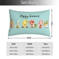 thumbnail image 2 of Yiaed Hello Summer Gnome Print Brushed Microfiber Envelope Pillowcases, Standard,Envelope Closure Pillow Cases(No pillow core)-16"x24", 2 of 6