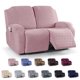 thumbnail image 1 of Nvzi Funda de sofá elástica de jacquard, funda de poliéster para sillón reclinable, fácil de instalar, lavable, protector de sofá de 2 plazas (rosa), 1 of 3