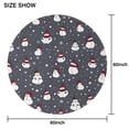 thumbnail image 6 of Dark Christmas Snowman Pattern Round Tablecloth 60"x60",Wrinkle Wipeable Table Cloth for Kitchen Dining Room Picnic Patio Party, 6 of 6