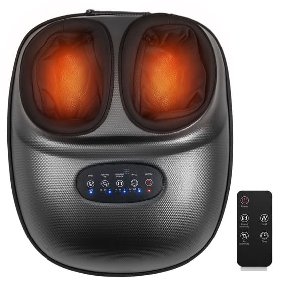 Gymax Shiatsu Foot Massager Machine w/ 2-Level Heat 3-Level Deep-Kneading Timer
