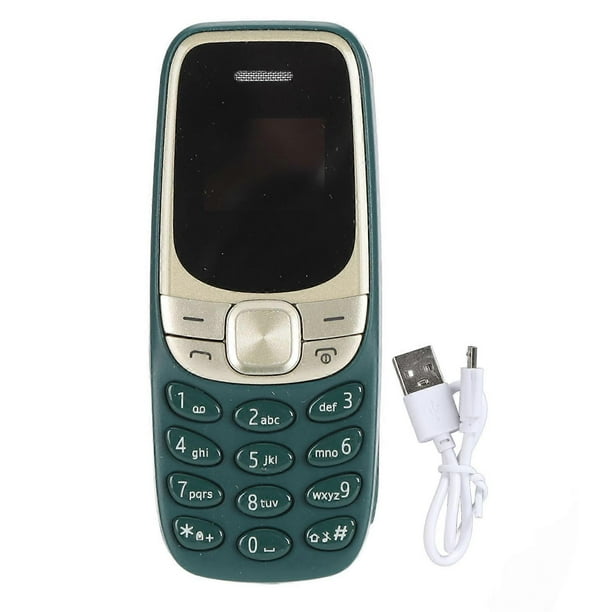 Smallest Mobile Phone Bluetooth Dialer Dual SIM Card GSM 2G Unlocked Mini Cell Phone for Child Students Green