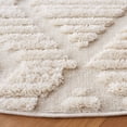 thumbnail image 3 of SAFAVIEH Urban Drew High Low Trellis with Fringe Area Rug, Ivory, 6'7" x 6'7" Round, 3 of 8