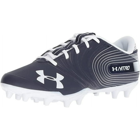 Under Armour Men's Nitro Low MC Football Cleat, Midnight Navy/White, 9 D(M) US