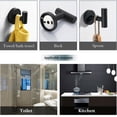 thumbnail image 4 of Porte-serviettes Noir Mat Support de Cintre en Acier Inoxydable Salle de Bain Mural, 4 of 8