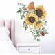 thumbnail image 1 of Mrinb Adhesivo de pared de girasol, hermosas pegatinas de pared de flores de jardín, calcomanías de pared, arte mural despegable y adhesivo para sala de estar, dormitorio, guarderí, 1 of 5