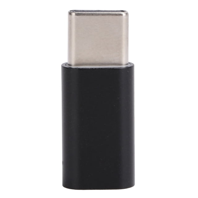 Adaptador tipo C Sincero Aleación de aluminio Enchufe Mini Cargador OTG Negro