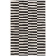 thumbnail image 1 of Unique Loom Williamsburg Alternating Stripes Rug 2' x 3' Rectangle Black/Beige, 1 of 2