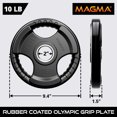 thumbnail image 4 of MAGMA Virgin Rubber 2-Inch Cast Iron Olympic Grip Plates, for Strength Training, Weightlifting, Muscle Toning, Weight Loss & Crossfit, 4 of 9