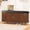 Walnut, variant on 2-Tier Storage Bench with Cushion, 43“ Wide Shoe Bench with Fluted Sliding Door & Adjustable Shelf, Entryway Shoe Rack, Walnut