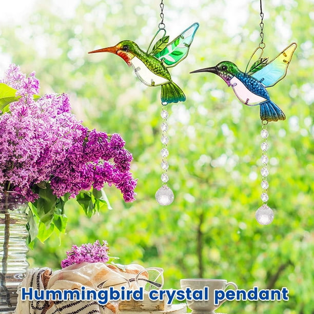 Colibrí Atrapasoles De Cristal Para Ventana | Crea Arcoíris En Casa | Decoración Colorida Para Hogar Y Jardín