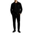 thumbnail image 2 of Kalauyu Two Piece Outfit Sets for Men Long Sleeve Button Down Shacket Jacket and Drawstring Jogger Pants Matching Set Casual Walking Suit, 2 of 7
