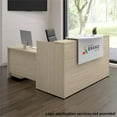 thumbnail image 4 of Arrive 72W x 72D L Reception Desk with Drawers in Natural Elm - Engineered Wood, 4 of 12