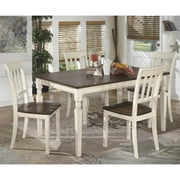 Ashley Whitesburg 5 Piece Dining Set in Brown and Cottage White