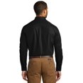 thumbnail image 2 of Port Authority Adult Male Men Plain Elbow Sleeves Shirt Deep Black Medium, 2 of 4
