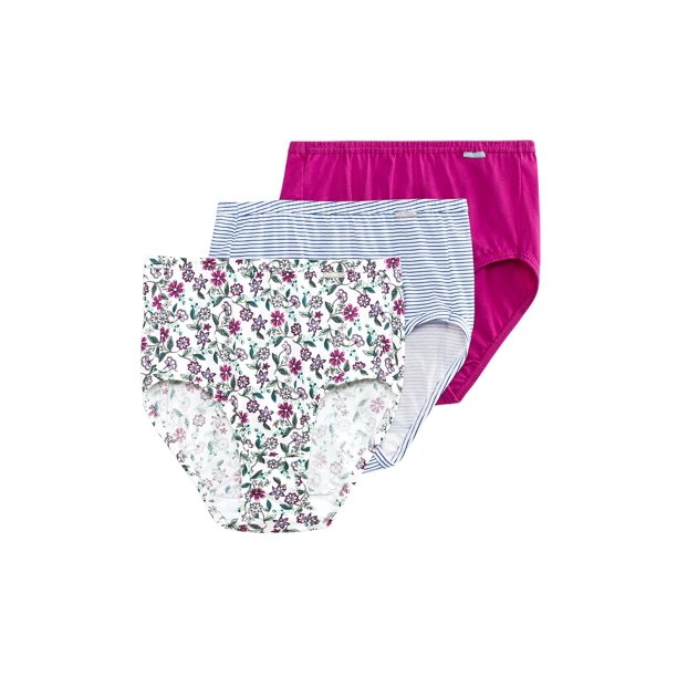 Jockey Womens Plus Size Elance Brief 3 Pack Underwear Briefs 100