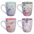 thumbnail image 4 of Floral Inspirations - 4 Pc Ceramic Coffee Mug Set, 4 of 6
