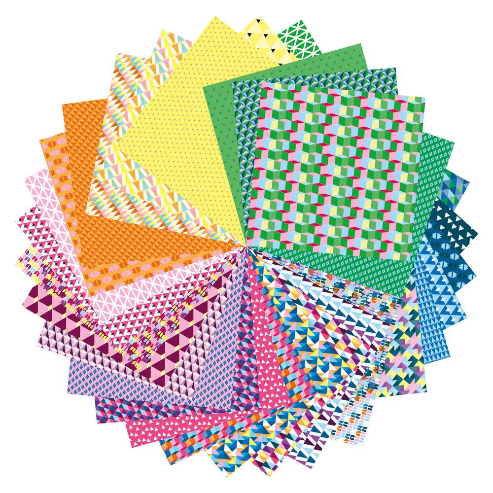 Avenue Mandarine Origami Paper - w 8 1/5  x h 9 1/4 - Geometric