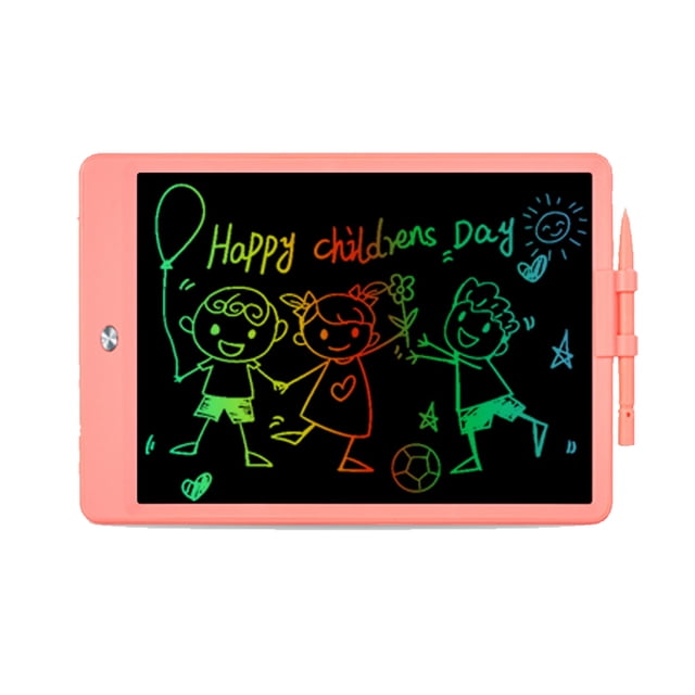 Los niños garabatean el tablero de escritura del LCD del color del tablero de dibujo