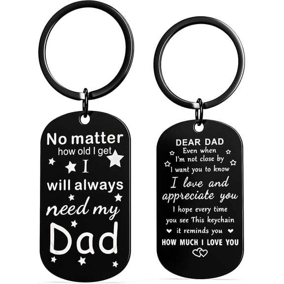 DESIGNICE Father'S Day Gifts for Dad from Daughter Son Wife,Sentimental Keychain Meaningful Gifts for Dad Husband from Kids,Birthday Christmas Thanksgiving Gift Ideas for Father
