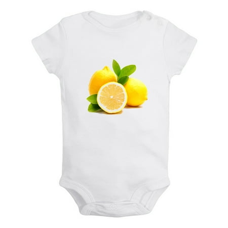 

Fruit Lemon Image Print Rompers For Babies Newborn Baby Unisex Bodysuits Infant Jumpsuits Toddler 0-24 Months Kids One-Piece Oufits (White 12-18 Months)